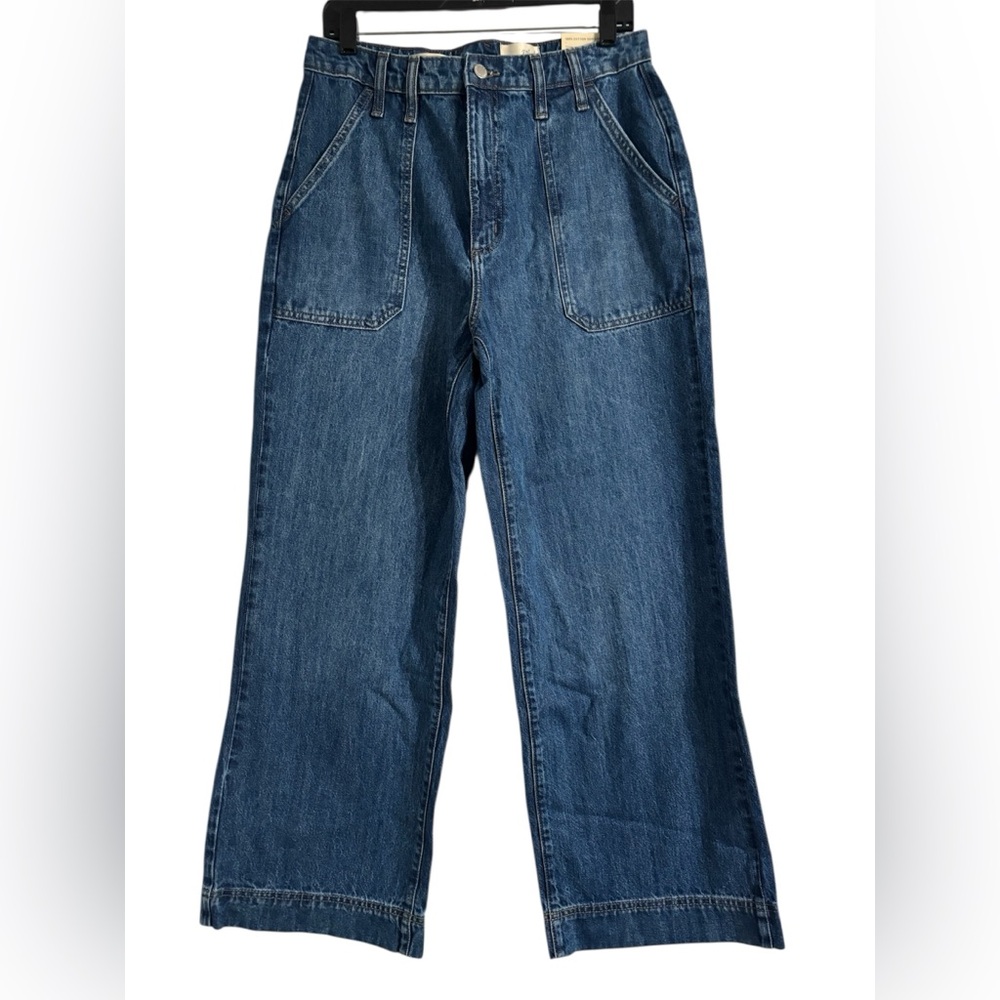 Universal Thread Women’s High-Rise Wide Leg Dark Wash Jeans Blue Size 10 Short